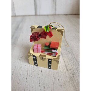 Vintage wooden candy toy treasure box ornament Xmas